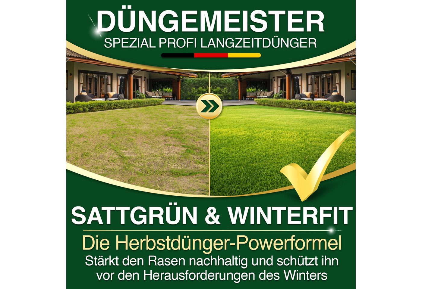 DÜNGEMEISTER Rasendünger Herbstdünger Herbst, 30 kg, Widerstandsfähigkeit gegen Frost & Krankheiten - KaliumschutzPlus Bild 5