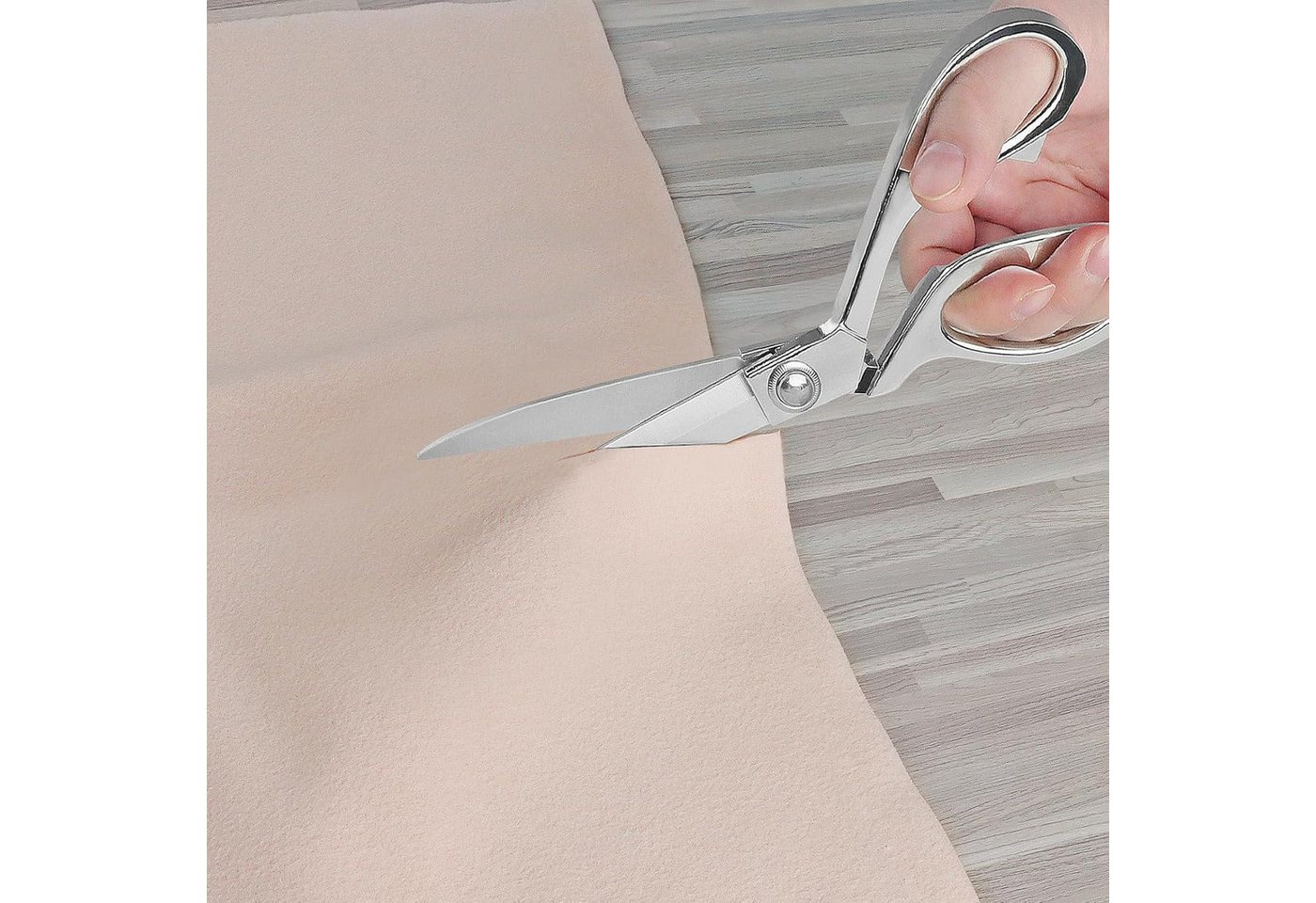 LuxusKollektion Stoffscheren Nähschere Edelstahl Stoff Leder Schneiderei Künstler 20cm Silber