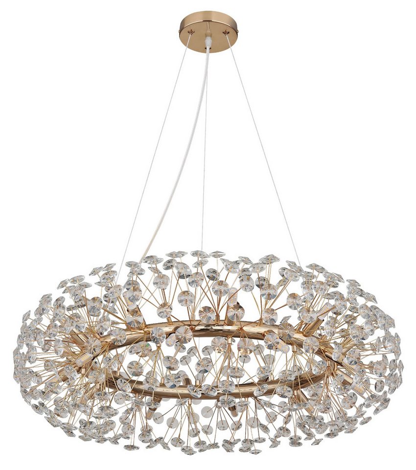 GLOBO LIGHTING Kronleuchter GLOBO Lighting Kronleuchter KATRINA DH 80x150 cm gold Luster Krone, Warmweiß Bild 2
