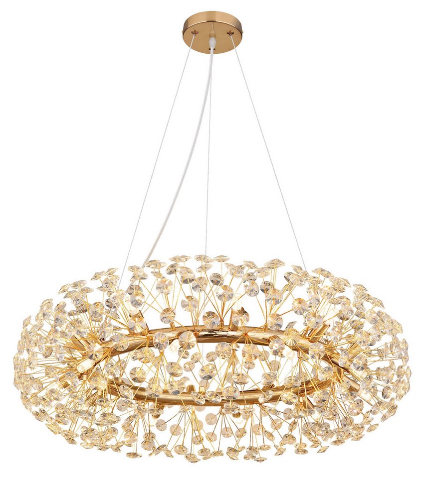GLOBO LIGHTING Kronleuchter GLOBO Lighting Kronleuchter KATRINA DH 80x150 cm gold Luster Krone, Warmweiß Bild 4