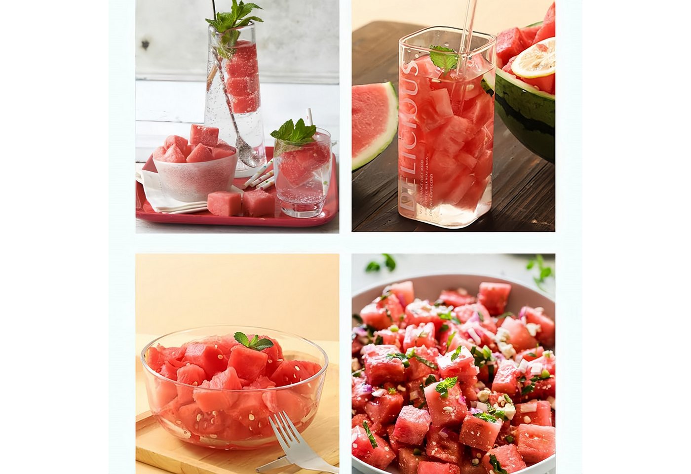 FOUORTUNATE-BEE Obstschneider Edelstahl Wassermelonen-Schneider für Sommerfrüchte, (1-tlg), Praktisches Messer für Wassermelone und Honigmelone Bild 2