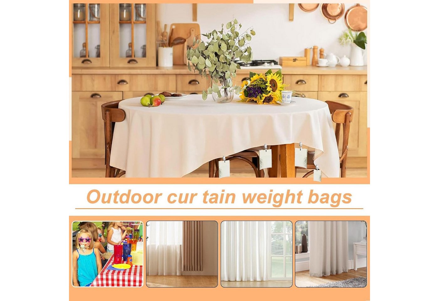FELIXLEO Fertigteich 8er Pack Magnetische Vorhanggewichte für Outdoor und Windschutz, (1-tlg) Bild 4