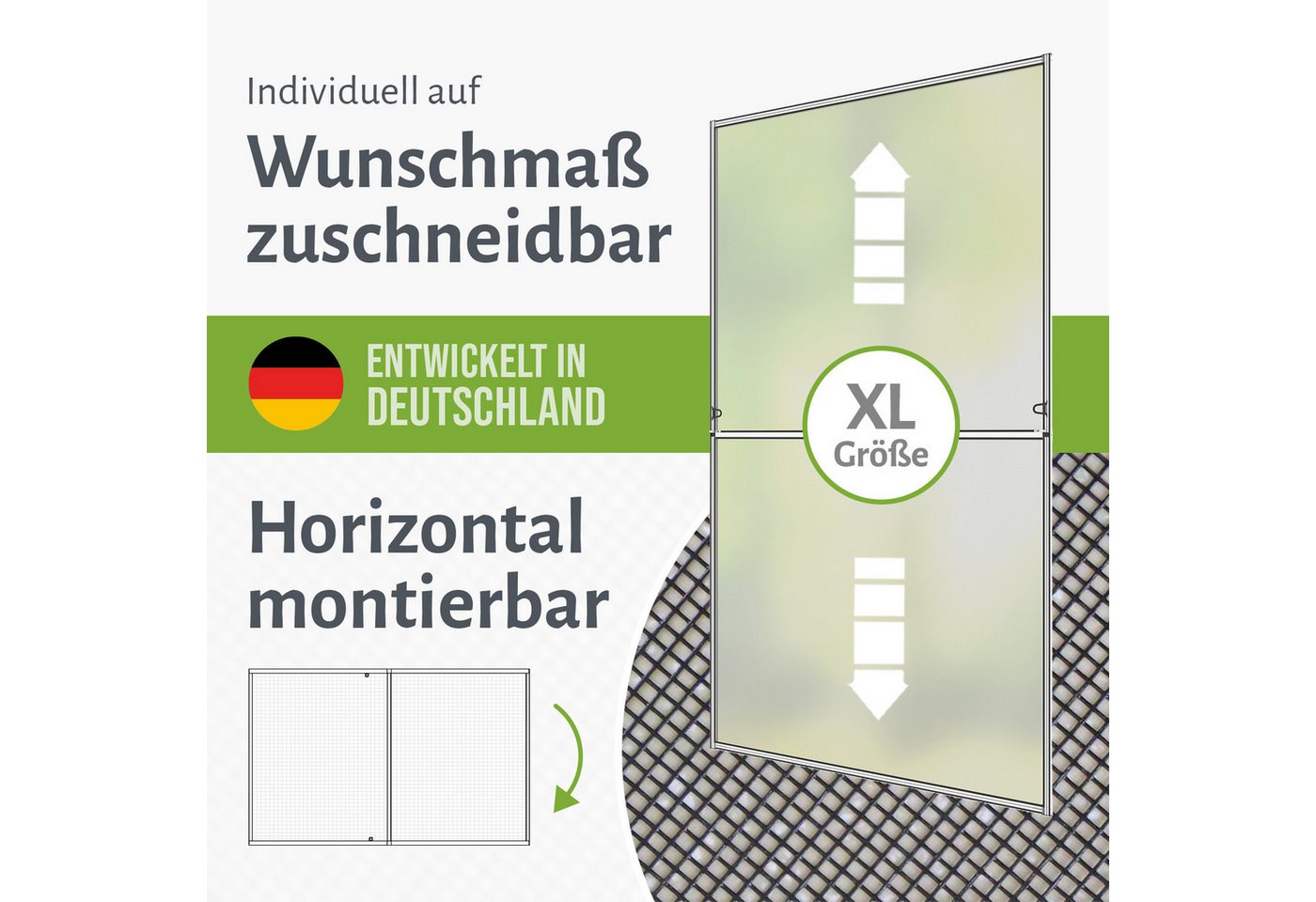 empasa Insektenschutz-Fensterrahmen "MASTER SLIM XL", Fliegengitter Fenster 100 x 220 cm Bild 3