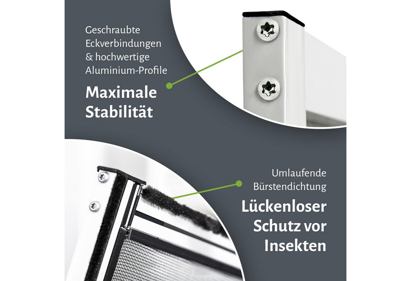 empasa Insektenschutz-Fensterrahmen "MASTER SLIM XL", Fliegengitter Fenster 100 x 220 cm Bild 4