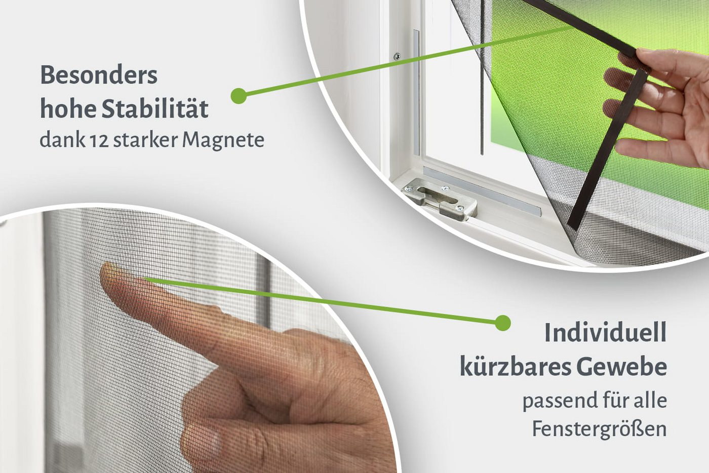 empasa Insektenschutz-Fensterrahmen "SELECT", Fliegengitter Magnetfenster Fiberglas