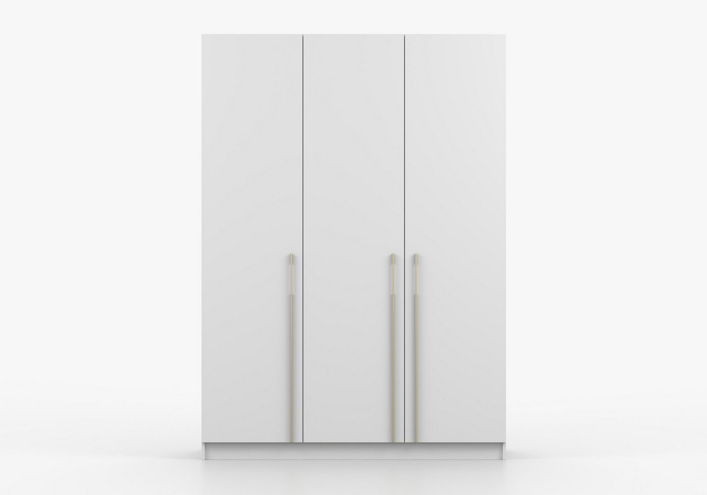 MOEBLO Drehtürenschrank Glamy 3D (100 cm - Moderner 3-türiger Kleiderschrank Glamy mit viel Stauraum, Kleiderstange, Einlegeböden und goldfarbenen Griffen – ideal für Schlafzimmer und Ankleidezimmer, Drehtürenschrank) (BxHxT): 150 x 210 x 57 cm Bild 2