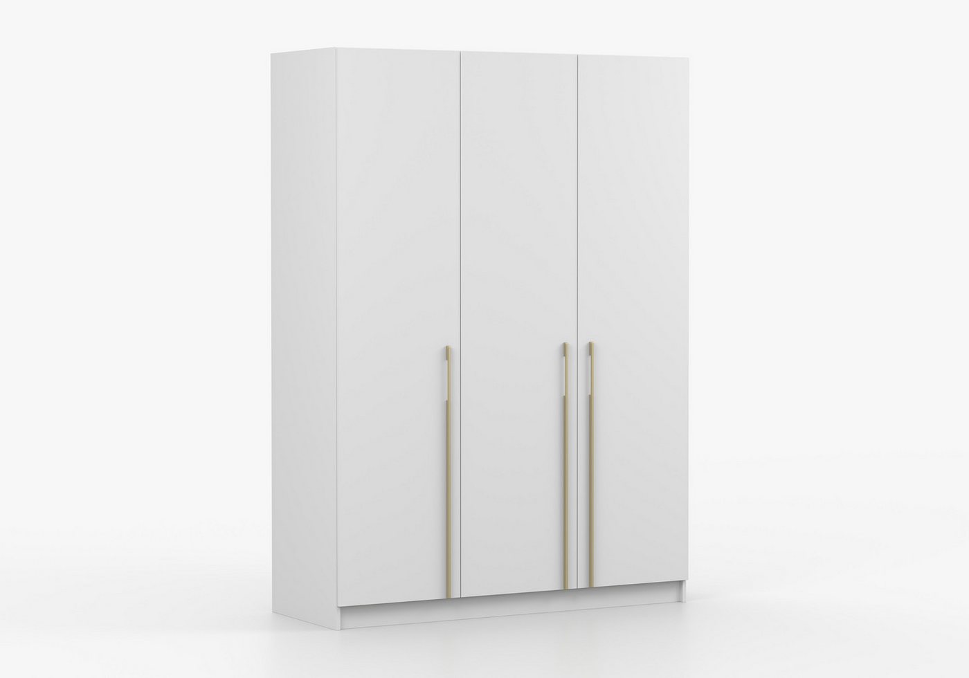 MOEBLO Drehtürenschrank Glamy 3D (100 cm - Moderner 3-türiger Kleiderschrank Glamy mit viel Stauraum, Kleiderstange, Einlegeböden und goldfarbenen Griffen – ideal für Schlafzimmer und Ankleidezimmer, Drehtürenschrank) (BxHxT): 150 x 210 x 57 cm Bild 5