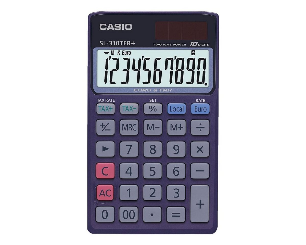 CASIO Taschenrechner SL-310TER+, 10-stellig, mit Schutztasche