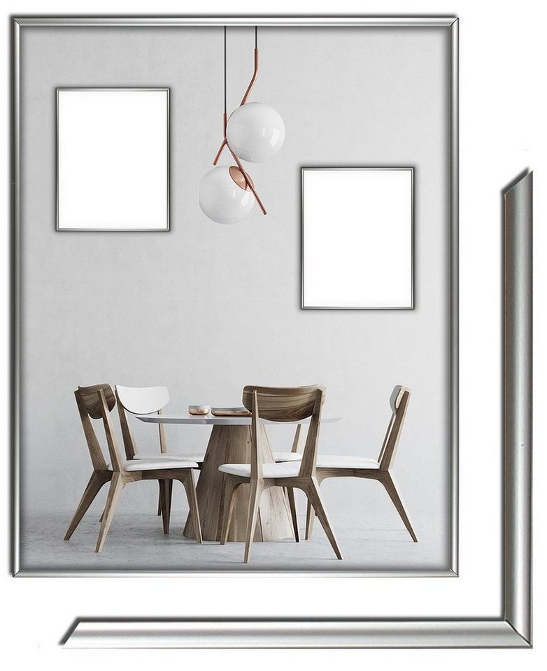 myposterframe Einzelrahmen Bilderrahmen Atlas, (1 Stück), 80x100 cm, Silber, Kunststoff Bild 5