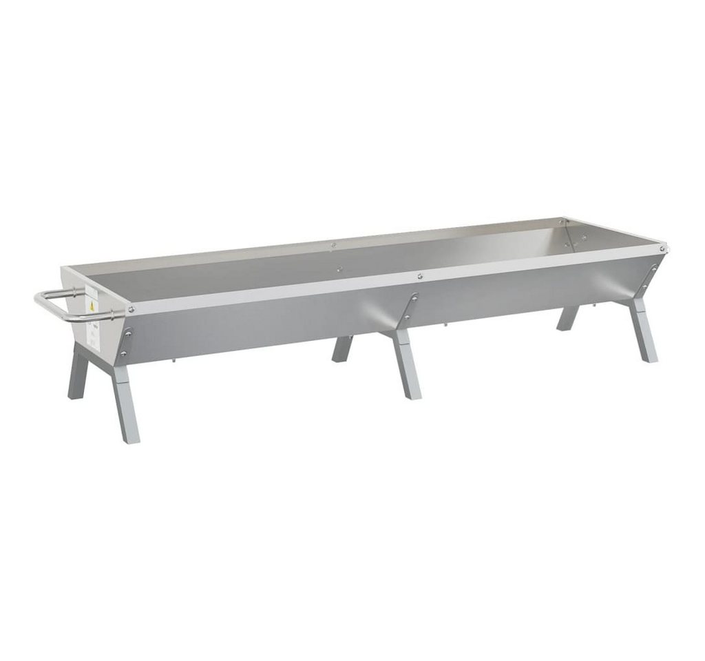 vidaXL Grillkamin Grill Silbern 158x42x31 cm Edelstahl Bild 2