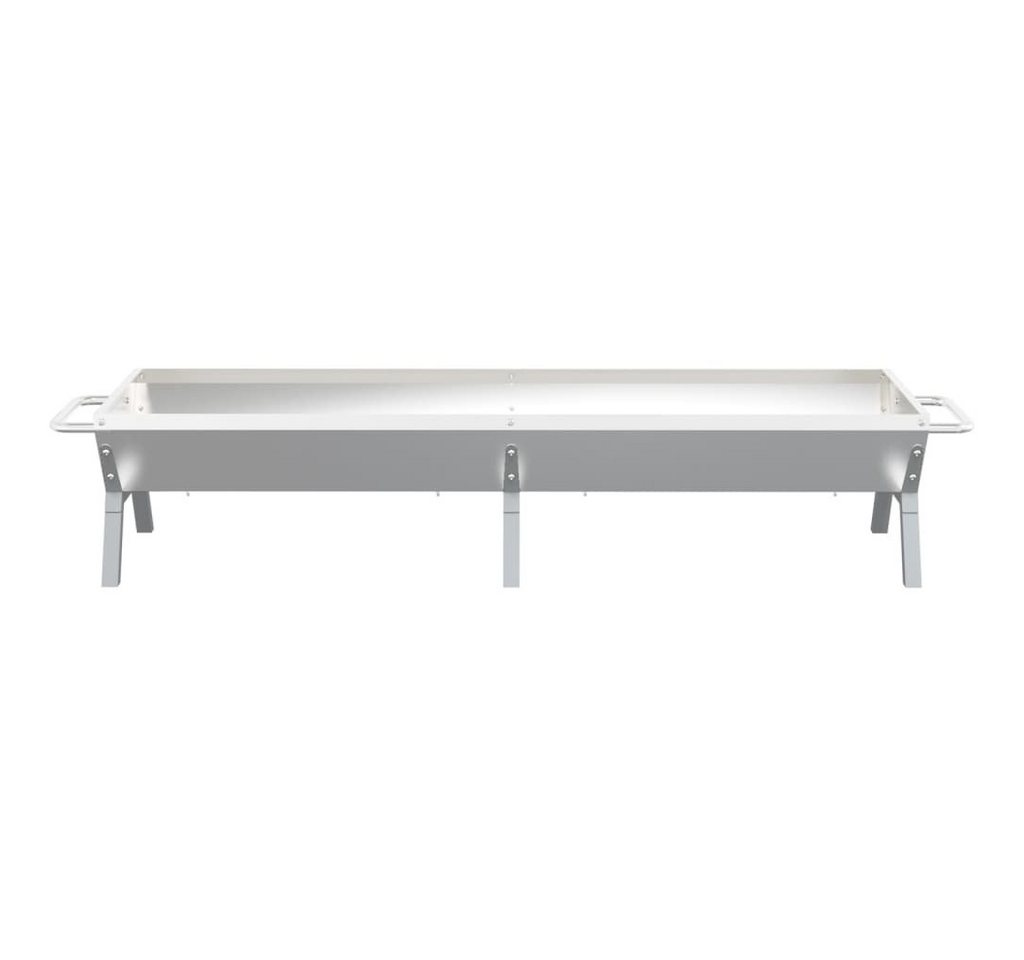 vidaXL Grillkamin Grill Silbern 158x42x31 cm Edelstahl Bild 3
