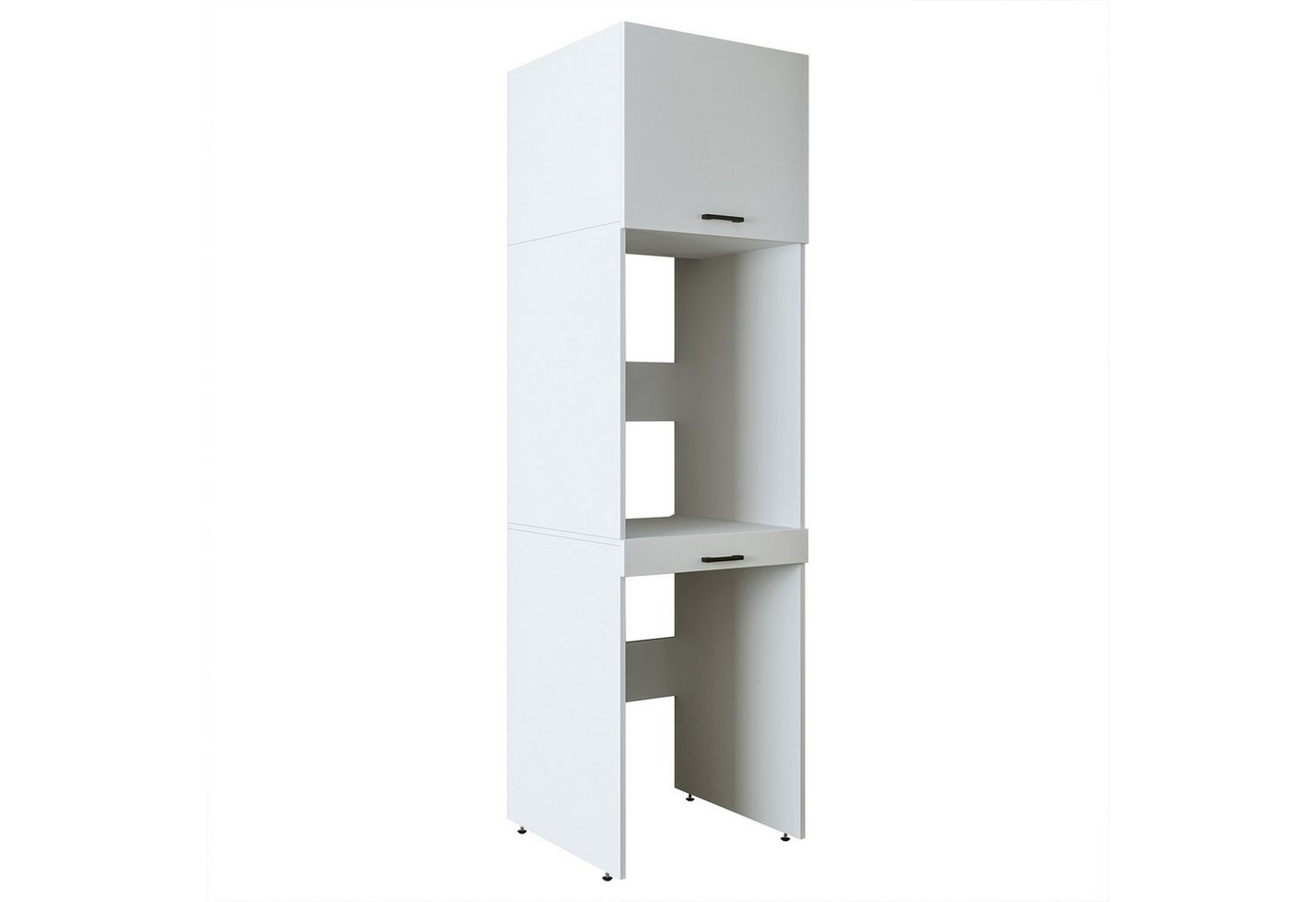 Roomart Waschmaschinenumbauschrank Waschplatz für Waschmaschine & Trockner mit Ausziehbrett & Hochschrank (Waschmaschinenschrank für Trockner und Waschmaschine Überbauschrank) Bild 4