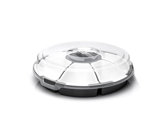 BigDean Servierplatte Snackschale Servierplatte Servierschalen Set mit Deckel Snackteller, Kunststoff, (Set, 8-tlg., Snackset), Snacks, Dips, Vielseitig, Spaß für jede Party