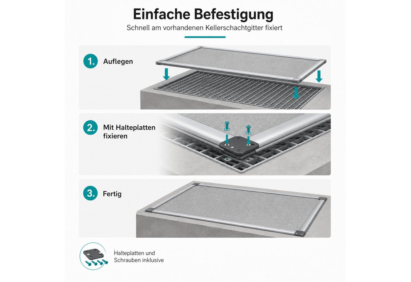 APANA Lichtschachtabdeckung Lichtschachtabdeckung Kellerschachtabdeckung Schutzgitter, Selbstbausatz Bild 4