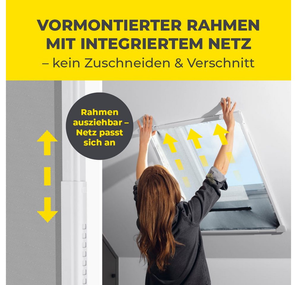 EASYmaxx Insektenschutz-Fensterrahmen, (2-St)