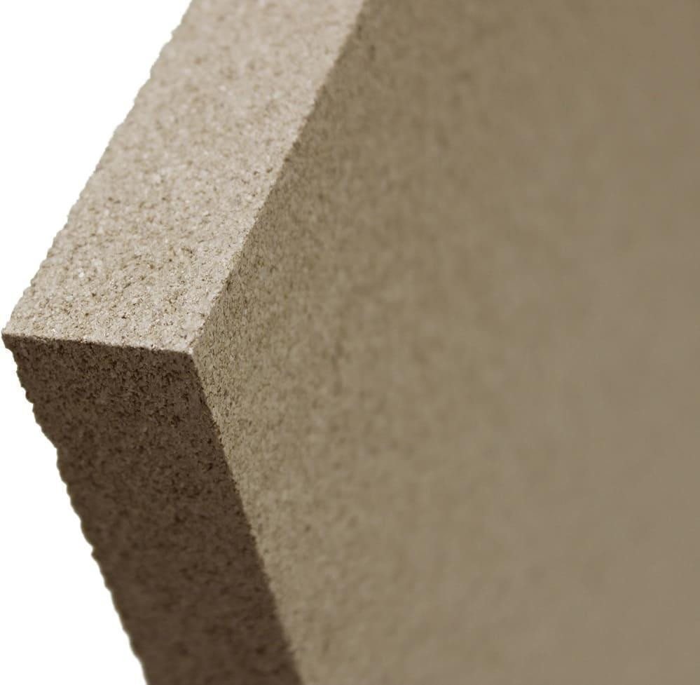 Sendeo Feuerraumplatten Vermiculite-Platte SENDEO 25 mm Stärke, 500 x 300 mm 2 Stück, besonders hochwertig und stabil Bild 2