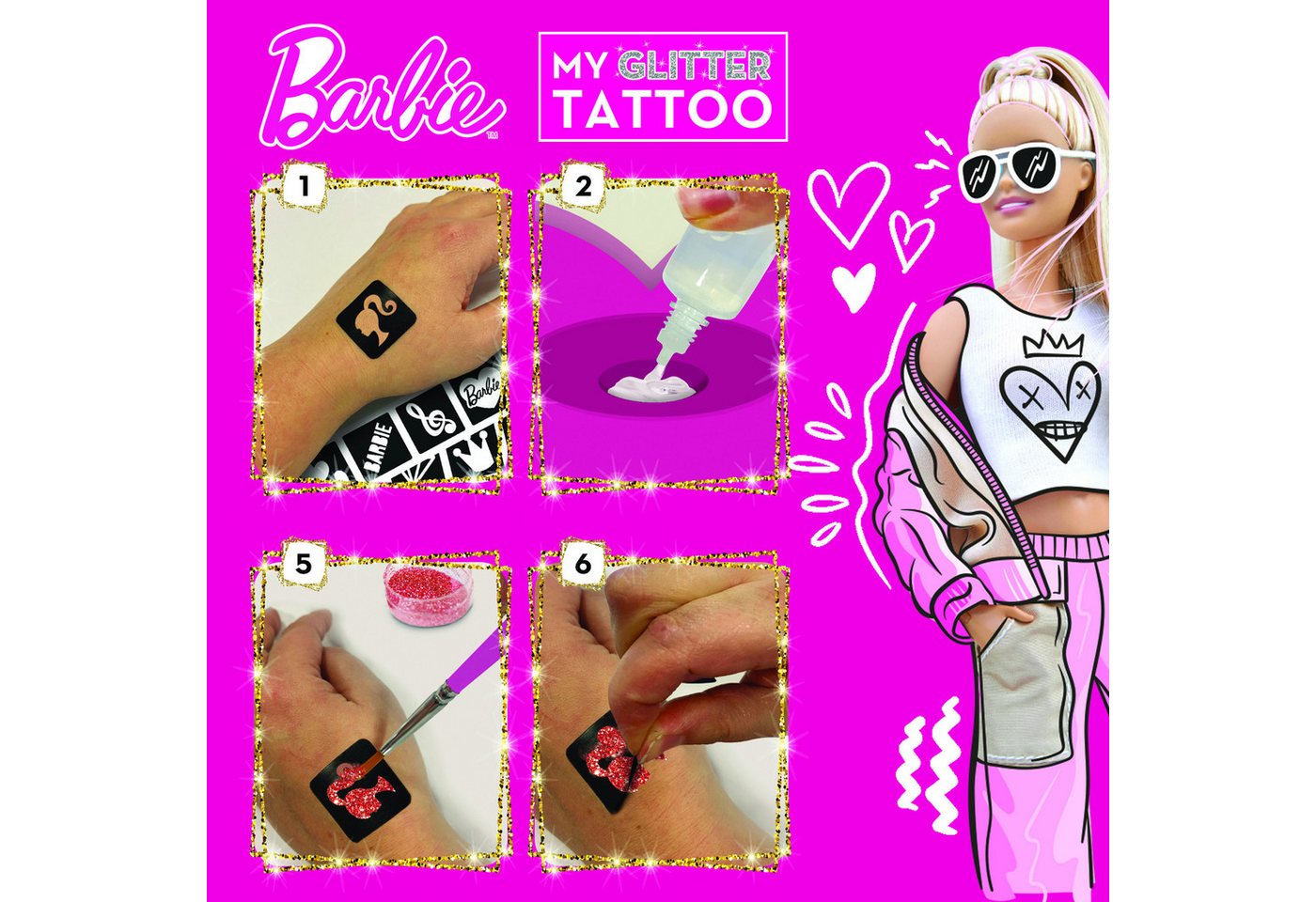 Lisciani Kreativset Barbie Glitzer Tattoos Bild 3