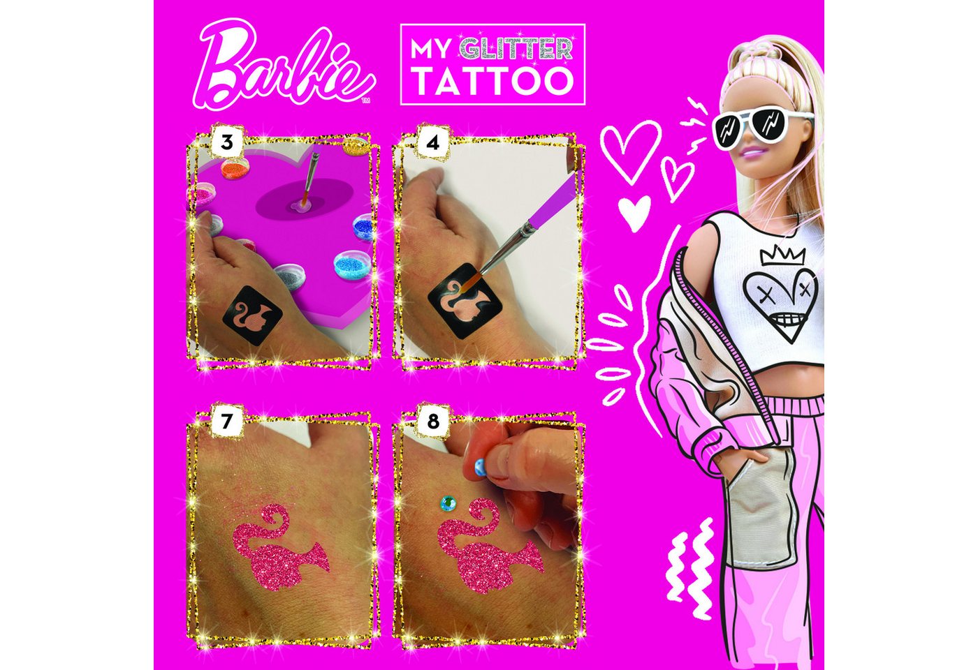 Lisciani Kreativset Barbie Glitzer Tattoos Bild 4