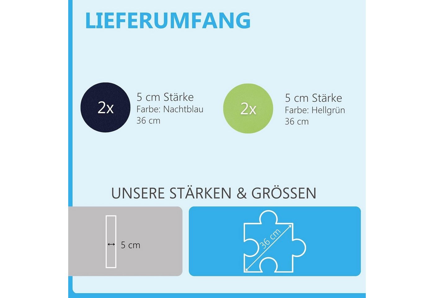 platino24 Akustikplatte Schallabsorber-Set PUZZLE aus Basotect G+ mit Akustikfilz Bild 2