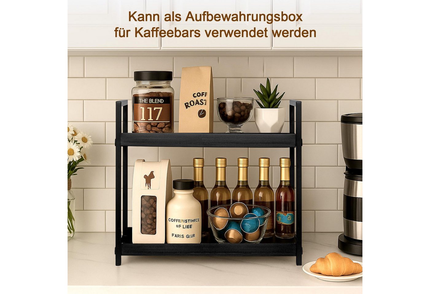 Youyijia Regaleinsatz 2 Tier Küchen Gewürzregal Standregale Duschablage Gewürzregale küchen