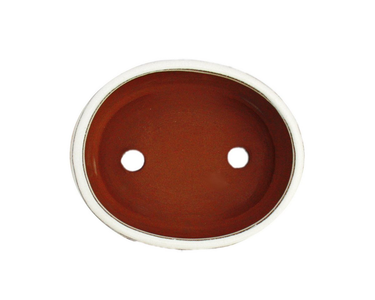 Exotenherz Pflanzschale Bonsai-Schale mit Unterteller Gr. 2 hellbeige oval Modell O7 L 15,5cm (1 St)