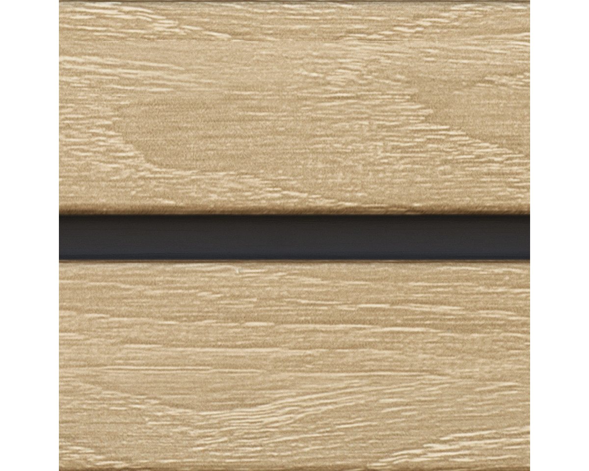 VILO Verkleidungspaneel Canadian Siding SVP-06 Fronto Standard V-Black 2,95m St. 0,74qm oak, BxL: 28,5x295 cm, 0,963 qm, (Stückweise 1 Paneel, 0,963 qm) 2-lagig, schwarze Fuge, pflegeleicht, abwaschbar, Leichtgewicht
