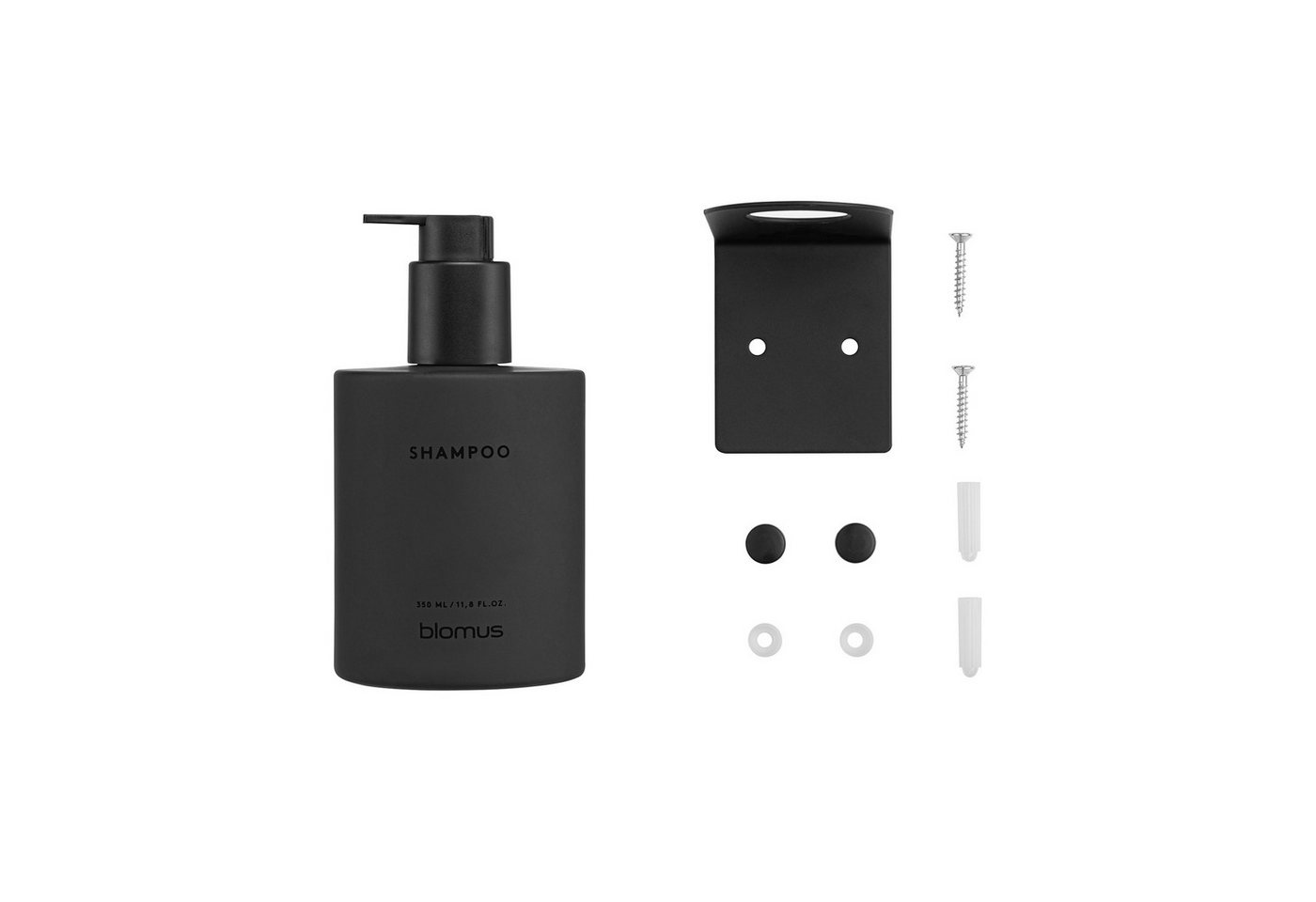 blomus Seifenspender Glasflasche Shampoo -KIREI- Duschgelflasche: Organzier aus Glas, (Glasflasche), Stilvolle Glasflasche, Nachhaltig, inkl. Wandhalterung, Organizer Bild 2