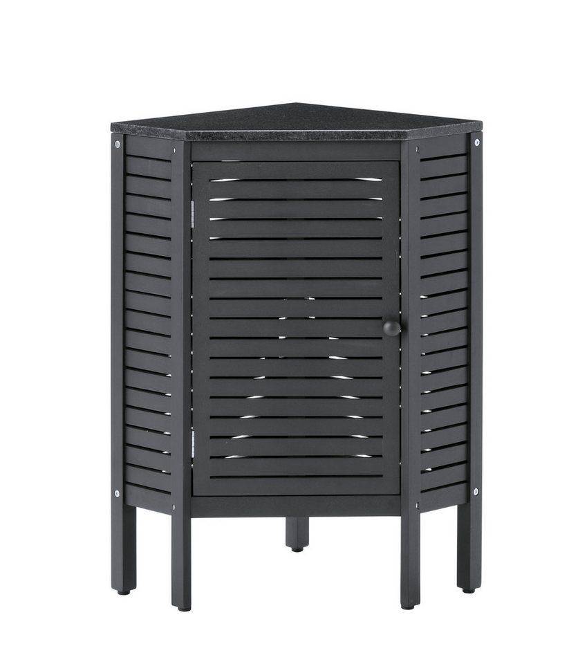 Dehner Outdoor-Küche Southampton Eckregal, mit Stein Arbeitsfläche, 50 x 50 x 90 cm, hochwertig mit polierte Granitplatte, FSC®-zertifiziertes Akazienholz Bild 2