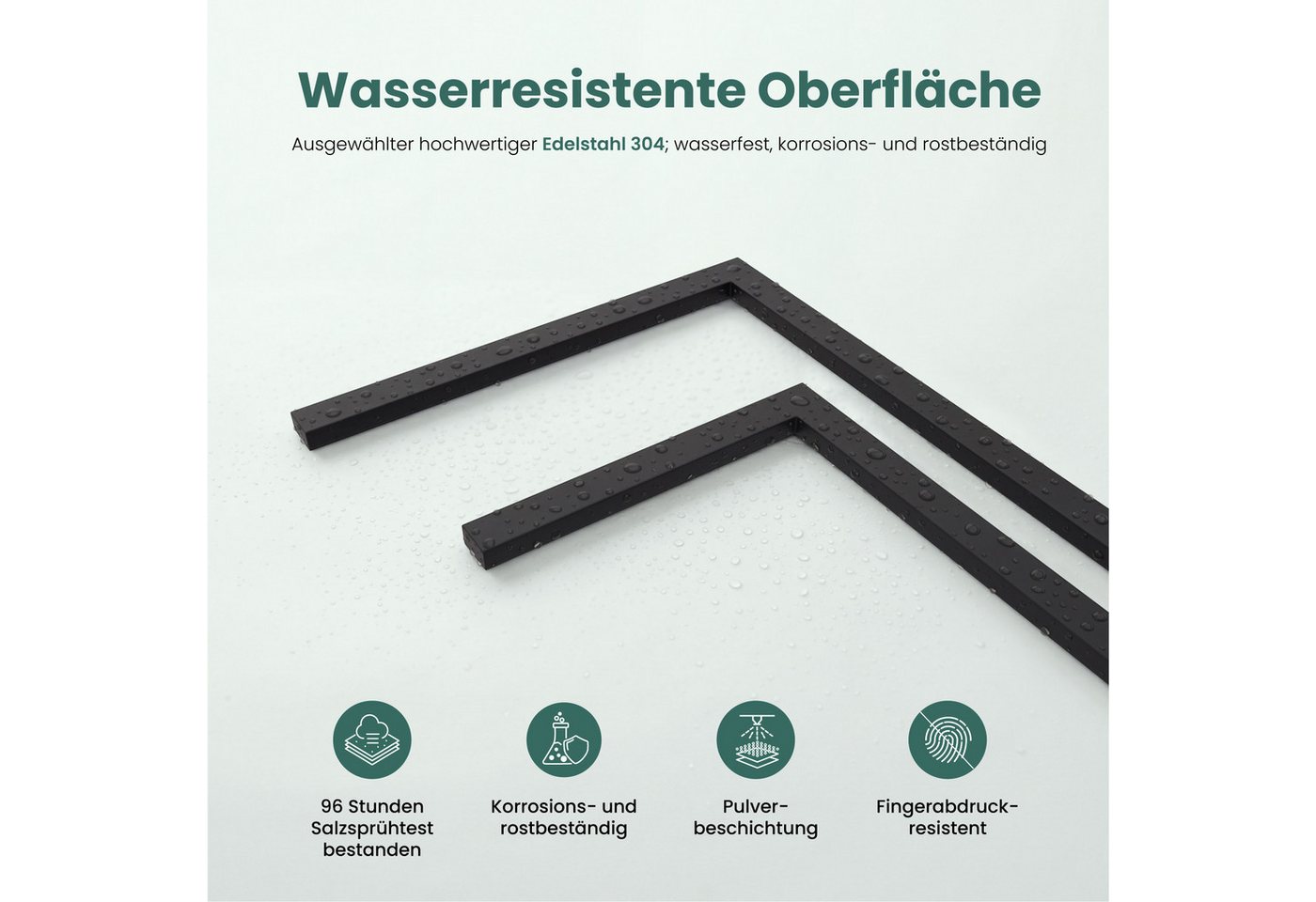 Mai & Mai Handtuchhalter Handtuchständer freistehend mit 2 Stangen aus Edelstahl Tavrin-02, Unterschiedliche Höhen der Stangen, Bild 2