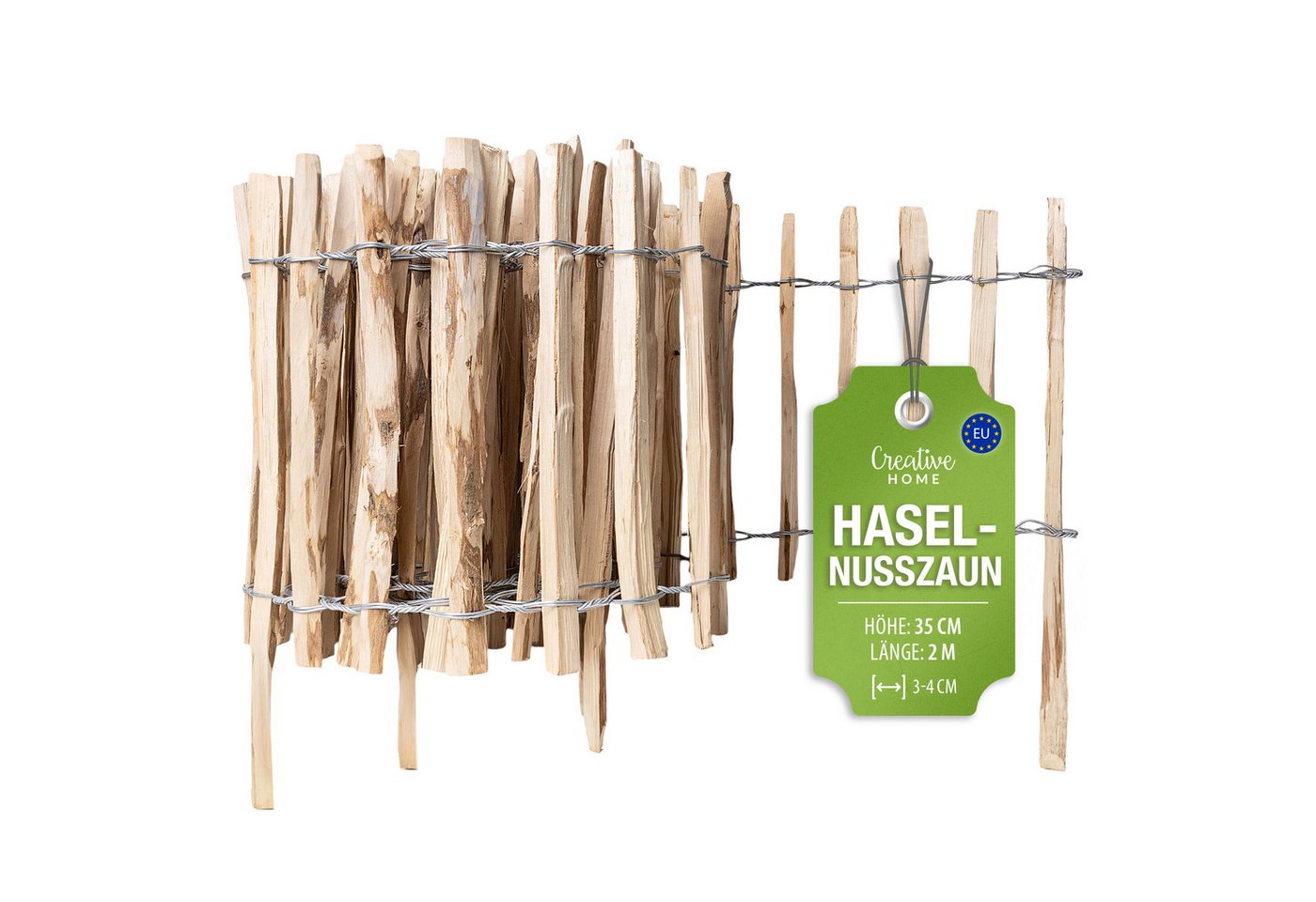 Creative Home Staketenzaun Staketenzaun Haselnusszaun, Rollzaun, Lattenabstand 3-4 cm Bild 2