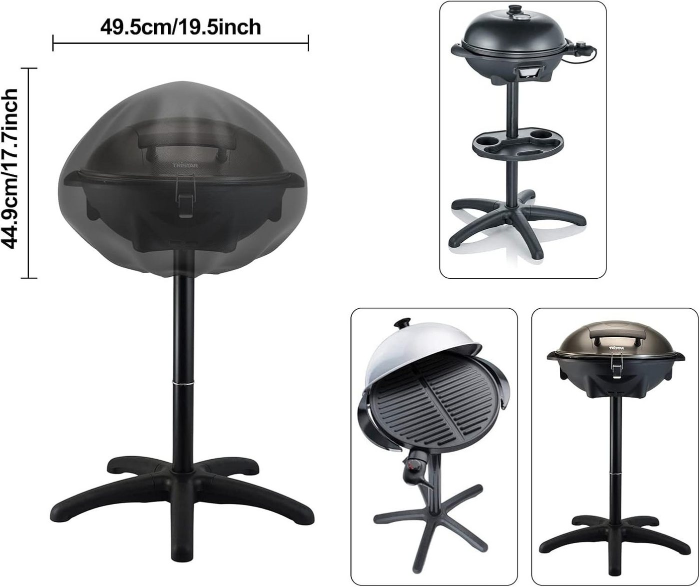 FELIXLEO Grill-Salzstein Grillabdeckung wasserdicht Ø50cm passend George Foreman Severin PG8541 (1-St) Bild 2
