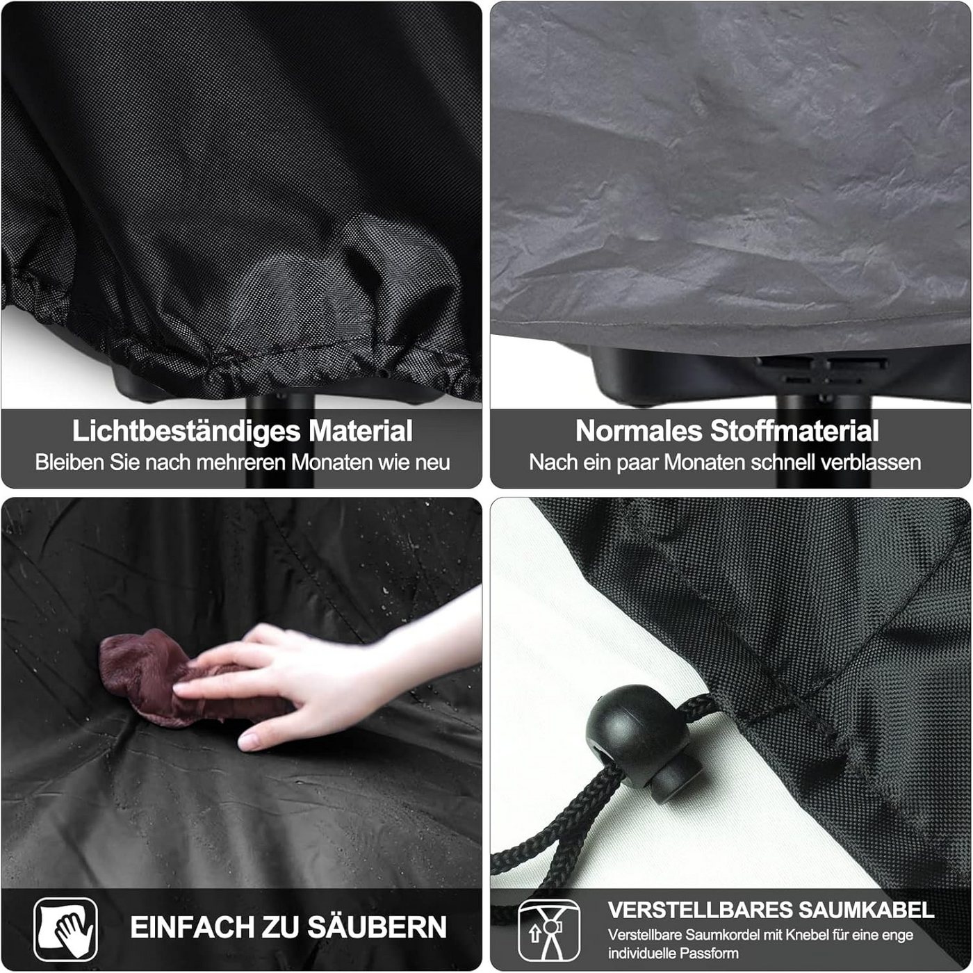 FELIXLEO Grill-Salzstein Grillabdeckung wasserdicht Ø50cm passend George Foreman Severin PG8541 (1-St) Bild 5