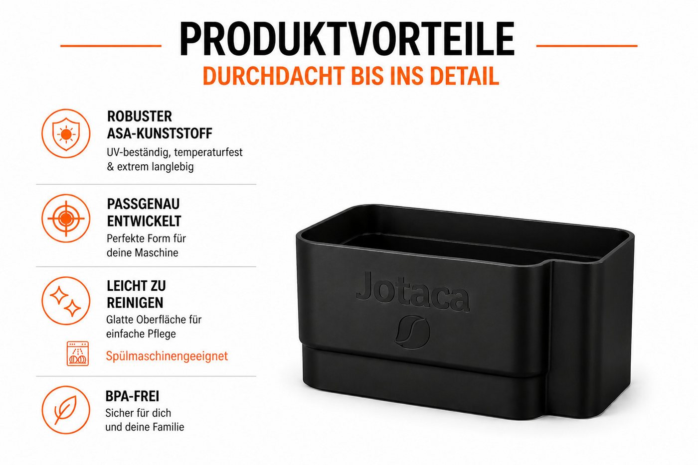 Jotaca Tropfschale Entkalkungs - Behälter, für Kaffeevollautomaten, (1-St., kompatibel mit DeLonghi Rivelia), Spülmaschinengeeignet