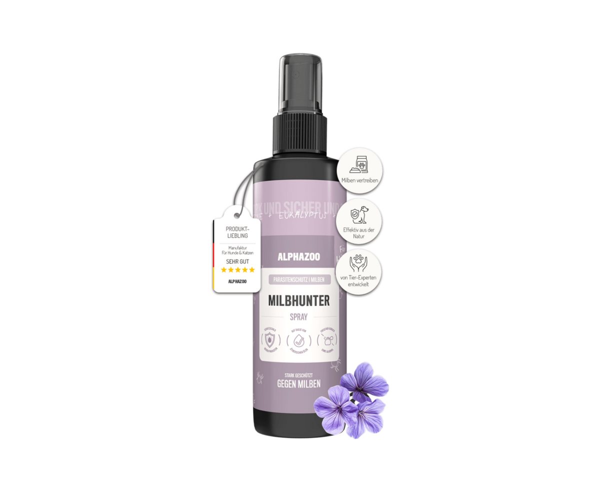 ALPHAZOO Milbenspray MilbHunter Milbenspray für Hühner 250 ml, 250 ml, 1-St., Milbenschutz, im Hühnerstall als einfache Sprühanwendung