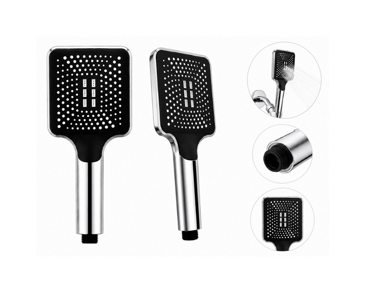 R2 Invest Handbrause mit 3 Strahlarten Universalanschluss 1/2 Zoll Silber, (1-tlg) Bild 2