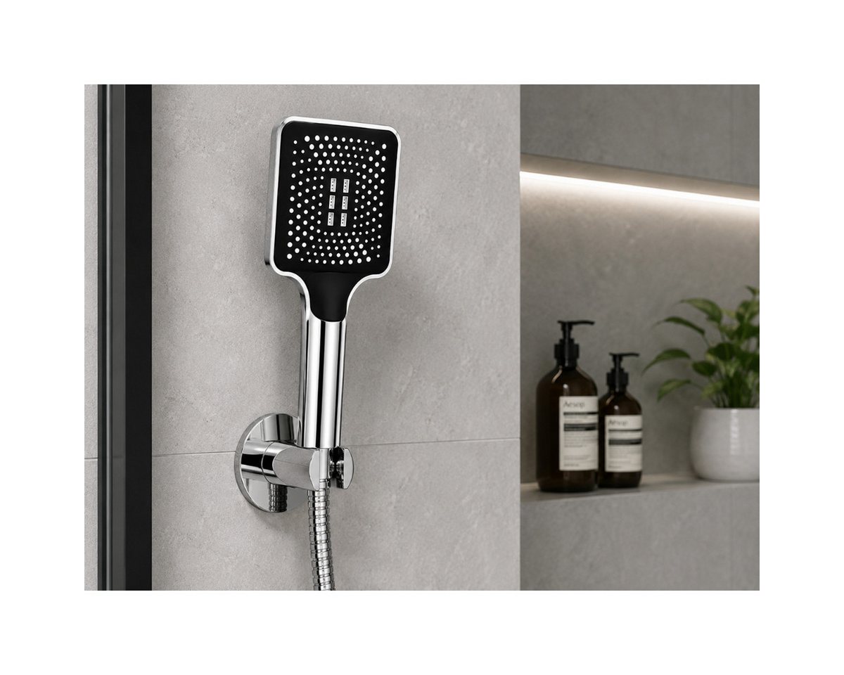 R2 Invest Handbrause mit 3 Strahlarten Universalanschluss 1/2 Zoll Silber, (1-tlg) Bild 3