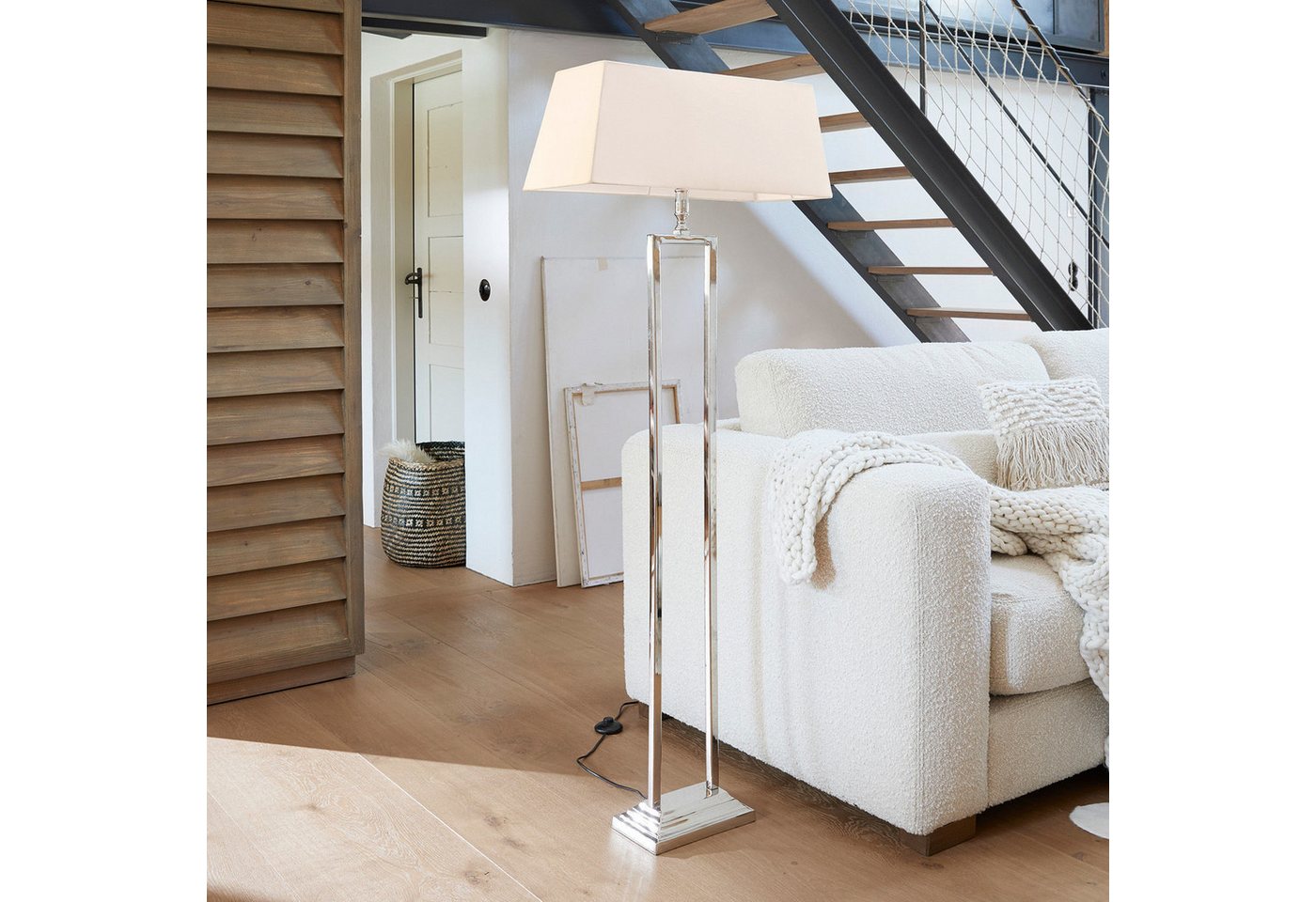 Mirabeau Stehlampe Stehlampe Barki creme/silber