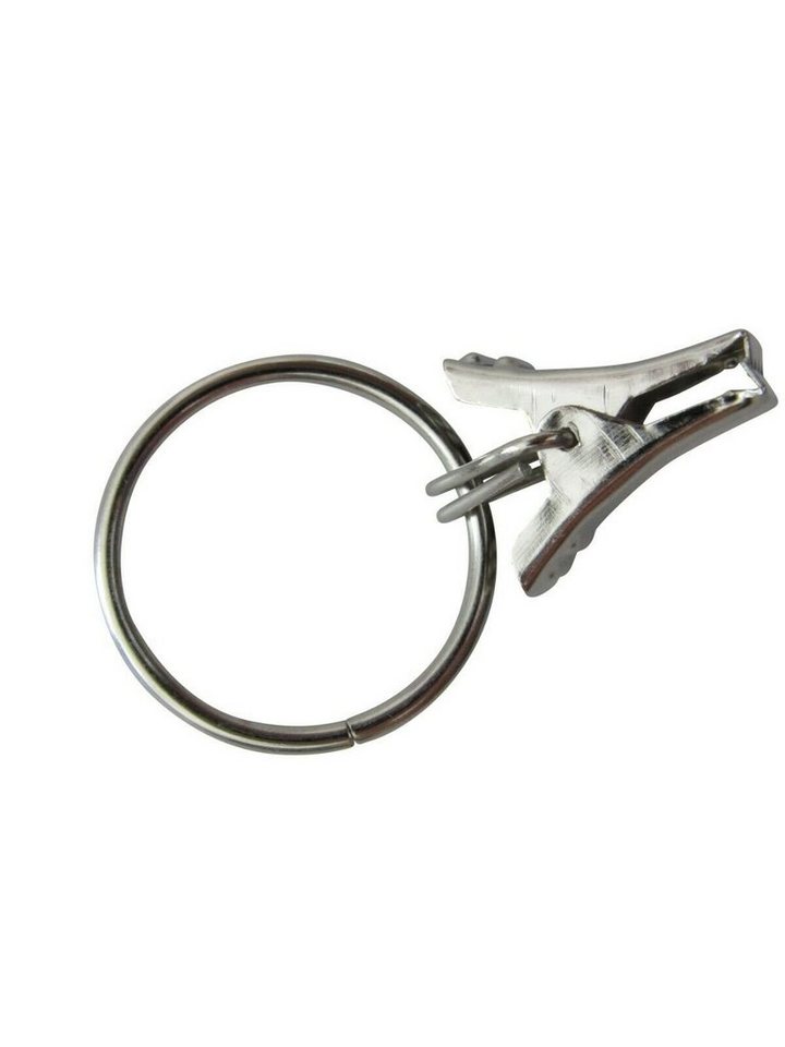 rewagi Gardinenhaken Metallklammer mit Ring Ø 23mm, Gardinenklammer, Gardinenhaken, Gardinen, Vorhänge, Gardinenstangen, Seitenschals, Innenlaufsysteme, Flächenvorhänge, (25-St), Verkaufseinheit: 10, 25, 50, 75, 100 Stück Bild 5