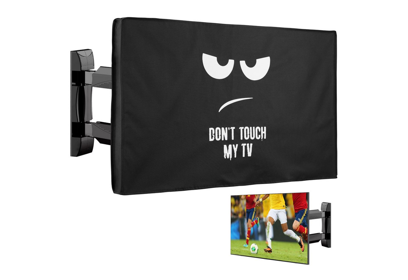 kwmobile Abdeckhaube Outdoor TV Abdeckung für 32" TV, Fernseher Hülle Bildschirmschutz - wetterfest Bild 2