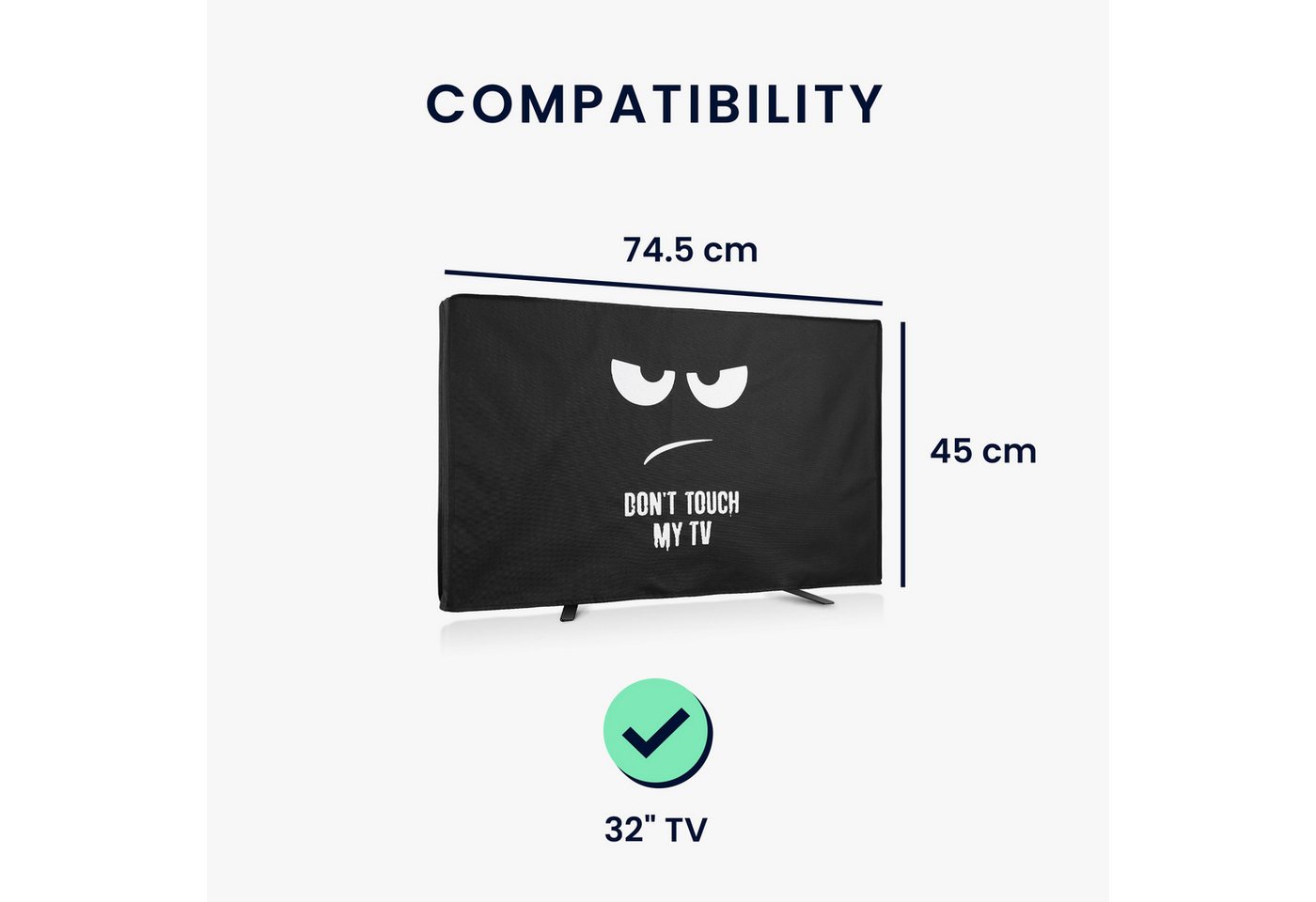 kwmobile Abdeckhaube Outdoor TV Abdeckung für 32" TV, Fernseher Hülle Bildschirmschutz - wetterfest Bild 3