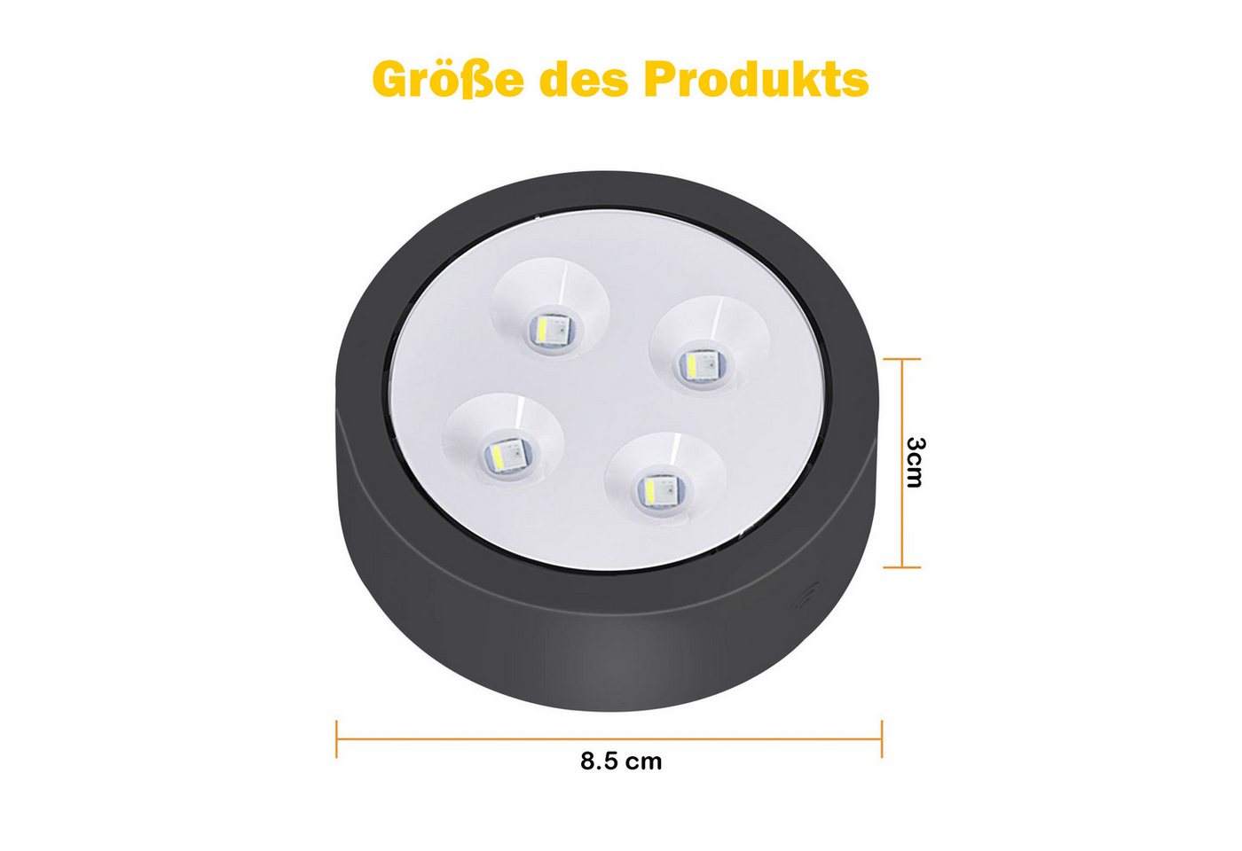 Jibenhome LED Unterbauleuchte RGB LED Schranklicht Akku mit Fernbedienung, 13 Farbwechsel Nachtlicht, Schrankleuchten Kabinett Beleuchtung für Schlafzimmer, Kleiderschrank Bild 4