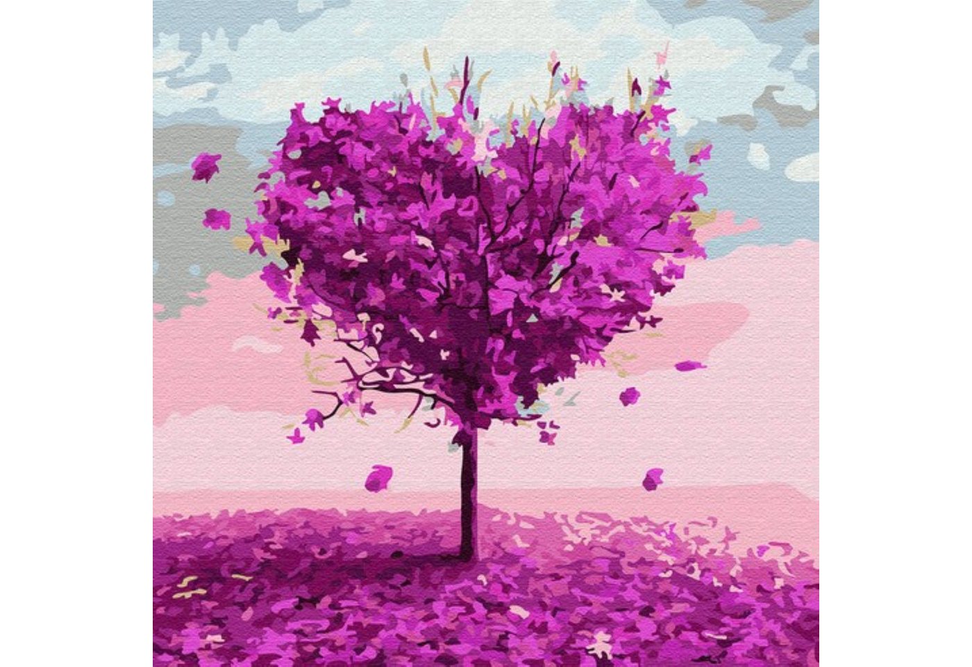 Realb2b Malen nach Zahlen 5d Diamond Painting Herzbaum Malen nach Zahlen 30x30cm (Komplettset für 5D Diamond Painting inklusive Leinwand, Diamanten und Werkzeugen, Diamond Painting Set mit Zubehör für DIY-Kreativität und Entspannung), 30x30cm 5D Diamond Painting mit präziser Klebeschicht & Zubehör Bild 4
