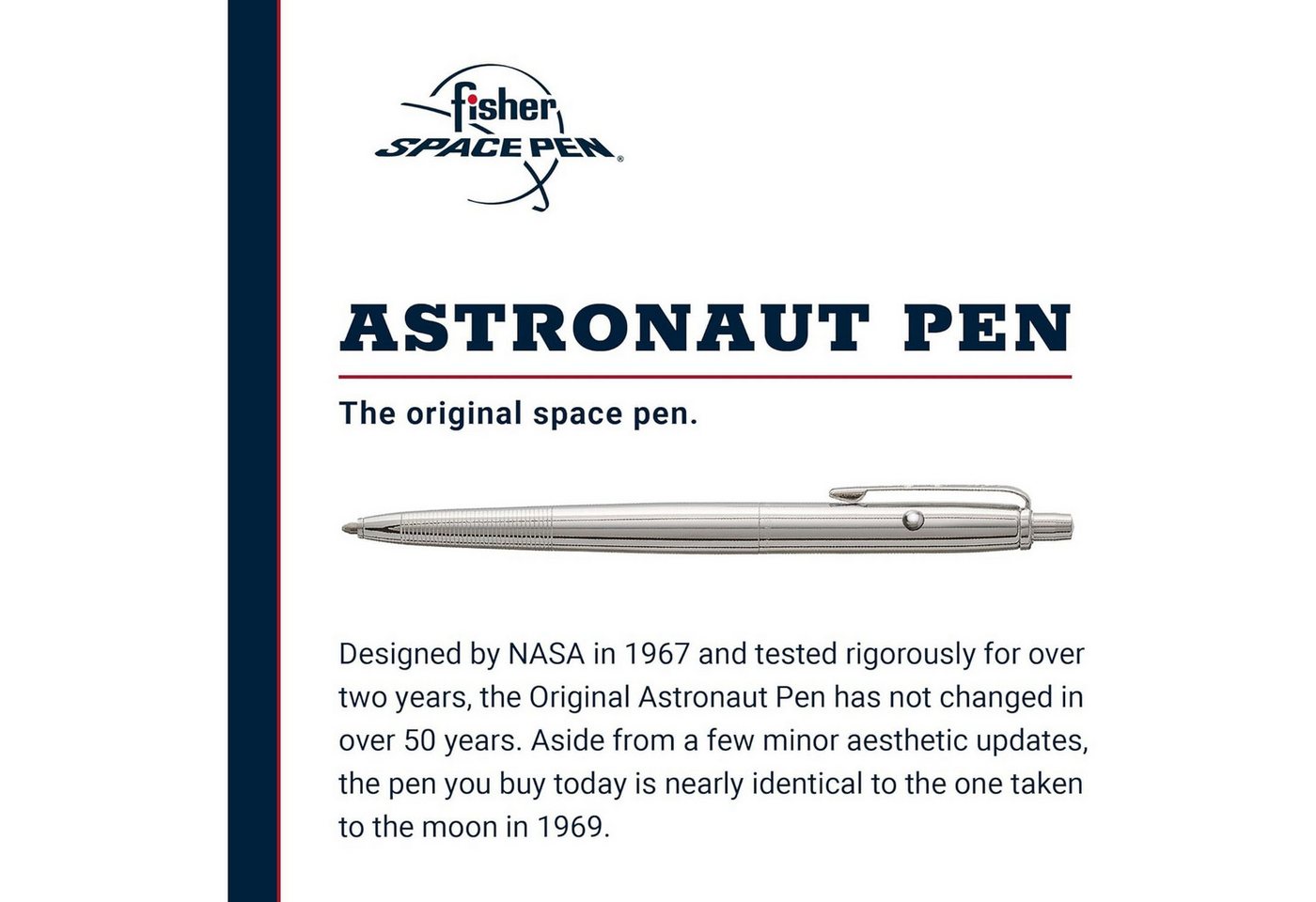 Fisher Space Pen Kugelschreiber Fisher Space Pen Kugelschreiber silber Astronaut Pen Chrom Stärke F Sc Bild 4