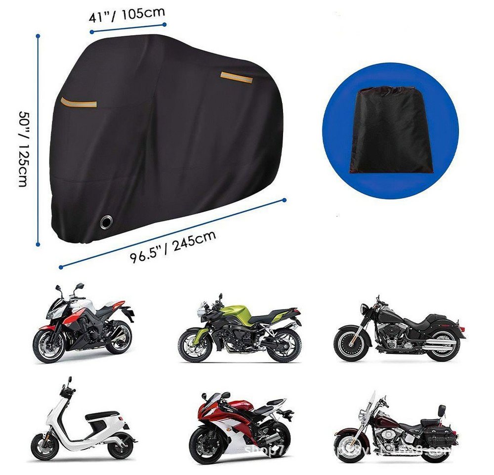 feinlux Bodenschutzplane Faltgarage Outdoor Motorradabdeckung, 190T Staubdichtes (Packung, Faltgarage Outdoor Motorradabdeckung), Geeignet für Outdoor-Aktivitäten und Reisen