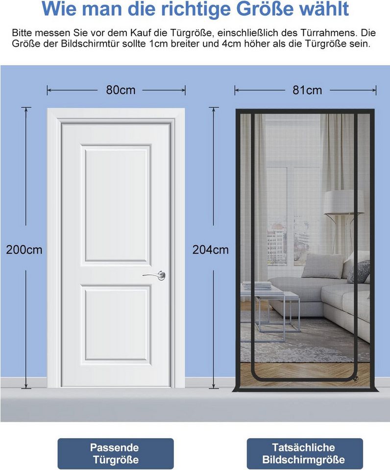 Agger Insektenschutz-Tür Cat Screen Katzennetz für Balkon, Haustiere Bildschirm Tür, verhindern Bild 4