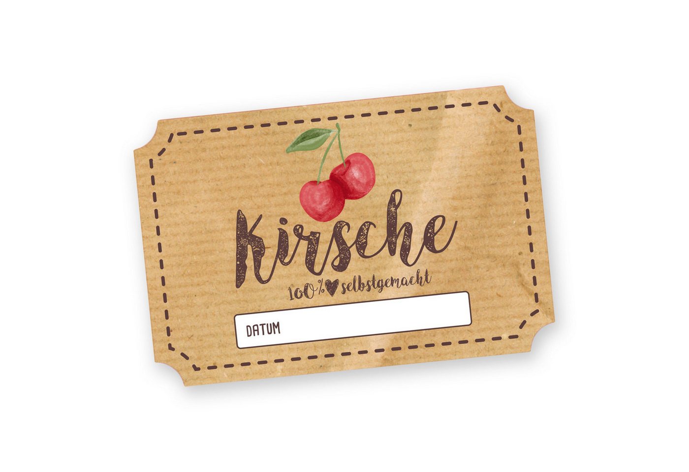 itenga Aufkleber Itenga 50 x Marmeladenetikett rechteckig 6x4cm Kirsche Bild 2