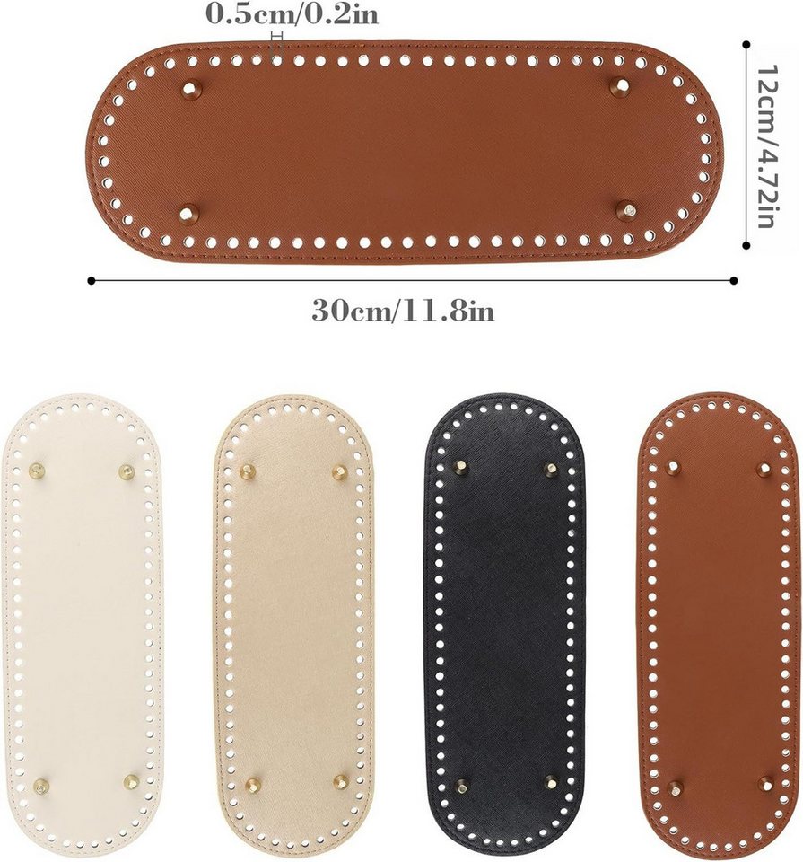 FOUORTUNATE-BEE Kreativset 4er Set Taschengrundplatten für Häkel- und DIY-Taschen, (4-tlg), Taschenboden mit Löchern für Häkeltaschen und Körbe Bild 4