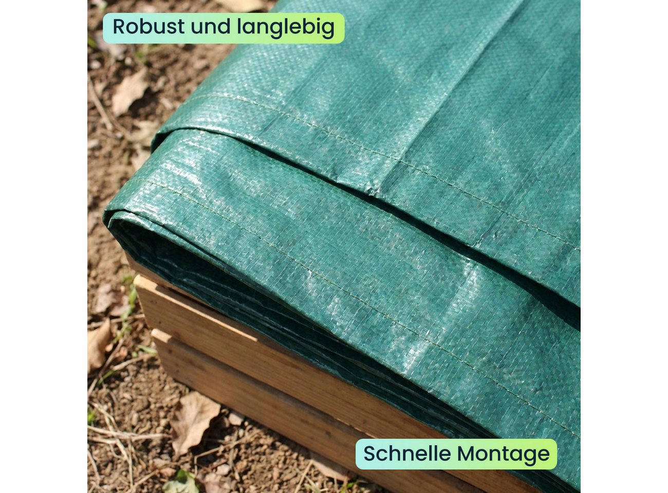 Casativo Abdeckhaube Abdeckplane für Tischtennisplatte Schutzhülle reißfest 185x160x70 cm, Wetterfest, UV-beständig, universell passend für Tischtennisplatte Bild 2