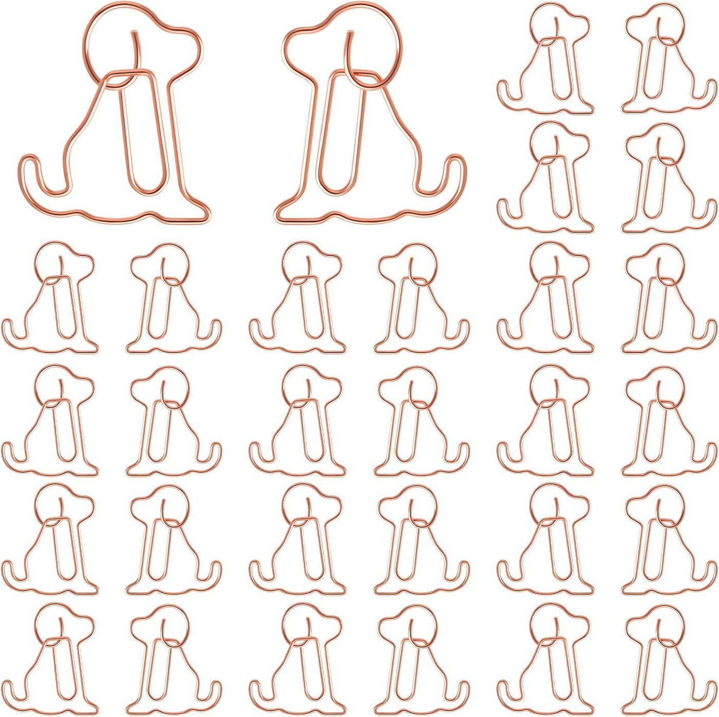 FELIXLEO Büroklammer Hund Büroklammern 50 Pcs, für Büro Schule Hause Notebook Poster Foto