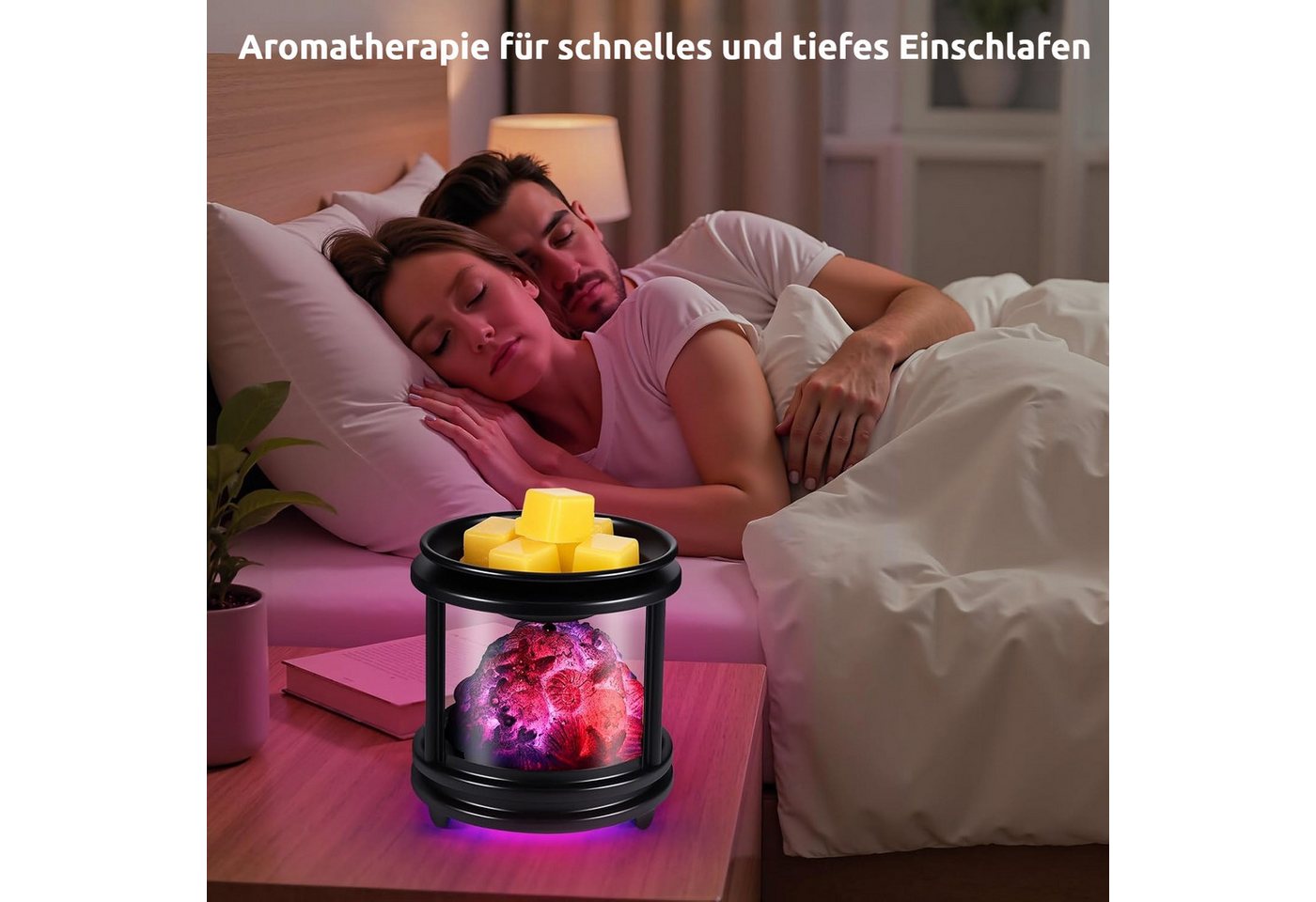 BlingBin Duftlampe 3-in-1 elektrischer Wachsschmelzer für Duftwachs und ätherische Öle (1 Stück, 1 St., 12 x 12 x 13 cm), sichere Aromalampe ohne offene Flamme für Zuhause Bild 3